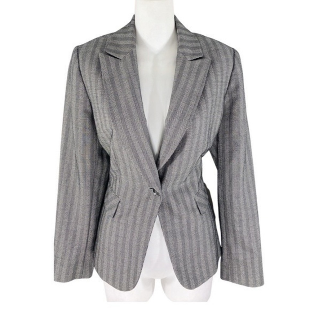 Antonio Melani gray knit stripe blazer